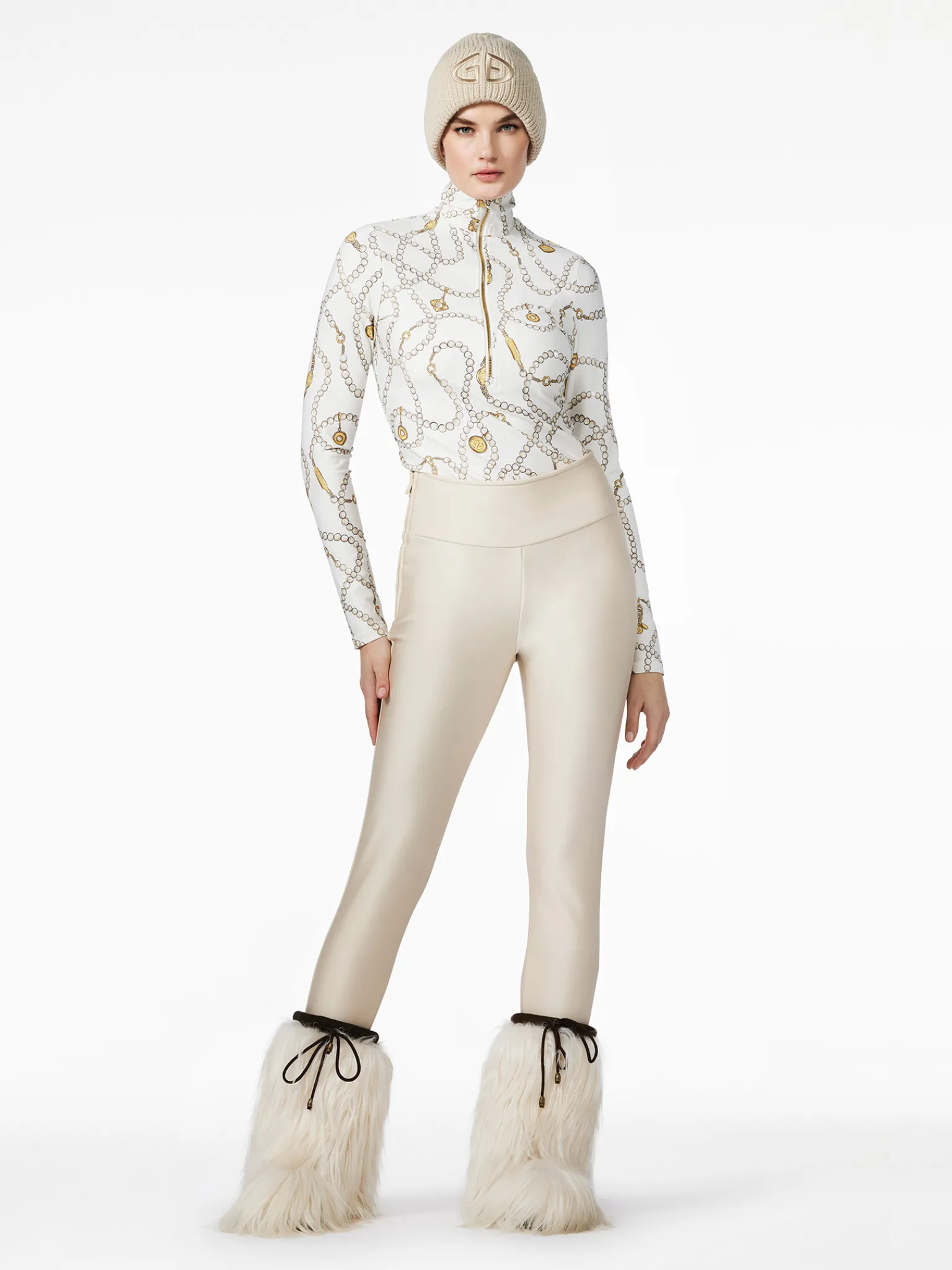 Longsleeves & T-Shirts-Goldbergh VIVIENNE Ski Pully cream