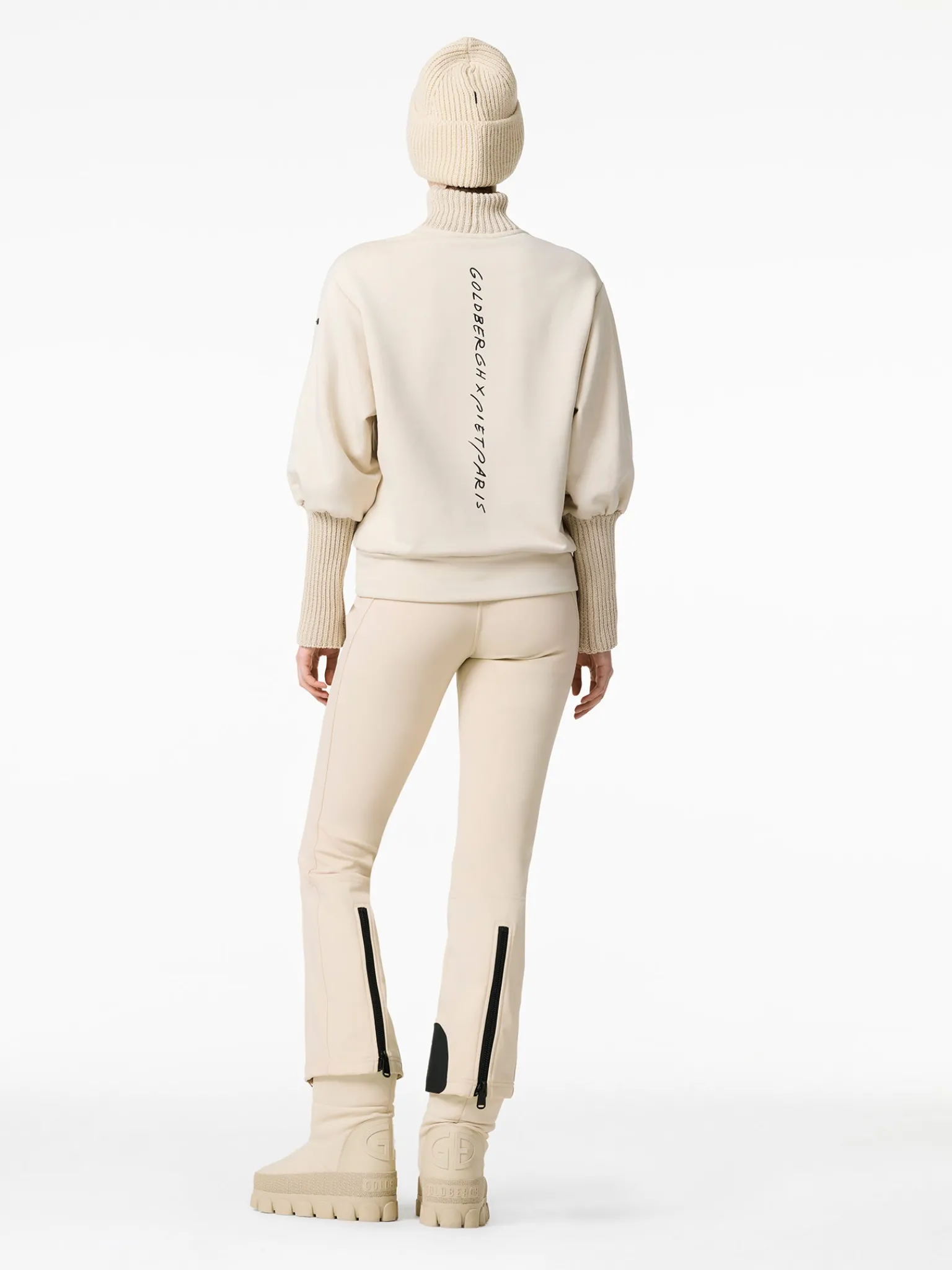 Chalet Wear|Sweaters & Hoodies-Goldbergh VOYAGE Turtle Neck Sweater champagne