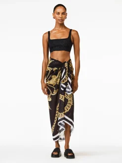 Swimwear-Goldbergh YACHT Pareo black/white