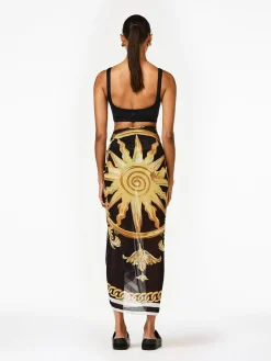 Swimwear-Goldbergh YACHT Pareo black/white